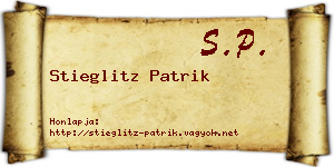 Stieglitz Patrik névjegykártya